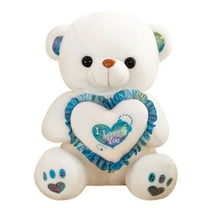 Holding Heart Plush Bear, 9 Inch Cute Stuffed Animal, Soft Teddy Bear with Heart, Gift for Her, Kids Toy, Birthday Gift Idea, Small Plush Doll, Decorative Room Decor, Brown Plushie