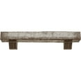 thumbnail image 2 of Ekena Millwork 6"H x 8"D x 72"W Rough Sawn Faux Wood Fireplace Mantel Kit with Ashford Corbels, Vintage Mahogany, 2 of 10
