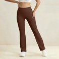 thumbnail image 4 of Scrunch Butt Lifting Leggings for Women Flared Yoga Workout Gym Pants with Pockets Coffee L, 4 of 5