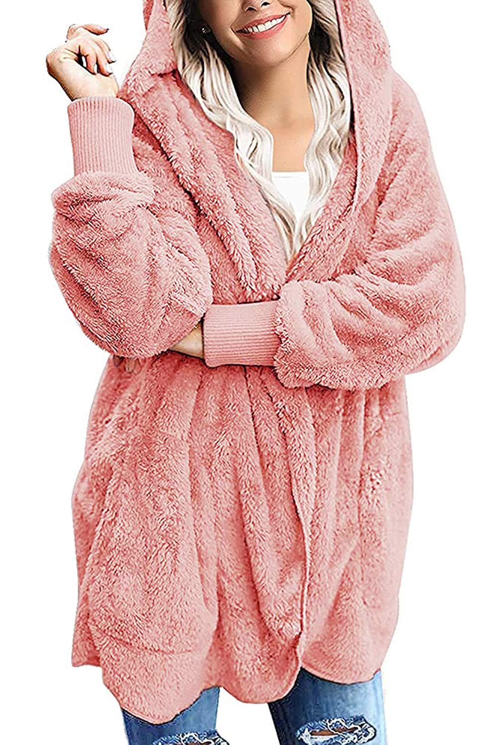 fleece hooded cardigans