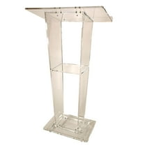 Kingdom Tapered Center Style Podium With Shelf - Perfect for Meetings & Presentations