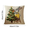 thumbnail image 3 of Christmas Throw Pillow Covers 18 x 18 Inch, Decorative 3D Embroidered Winter Holiday Pillow Cases for Couch Sofa Bed Room Home Decor, Soft Snowflake Tree Reindeer Cushion Covers Xmas Decorations, 3 of 6
