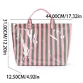 thumbnail image 2 of Striped PVC Tote Bag for Women Waterproof Large Capacity Beach Tote with Handles Lightweight Summer Pool Bag for Travel and Daily Use, 2 of 6
