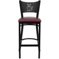 thumbnail image 4 of Flash Furniture Hercules 31" Black Back Metal Bar Stool in Burgundy, 4 of 4