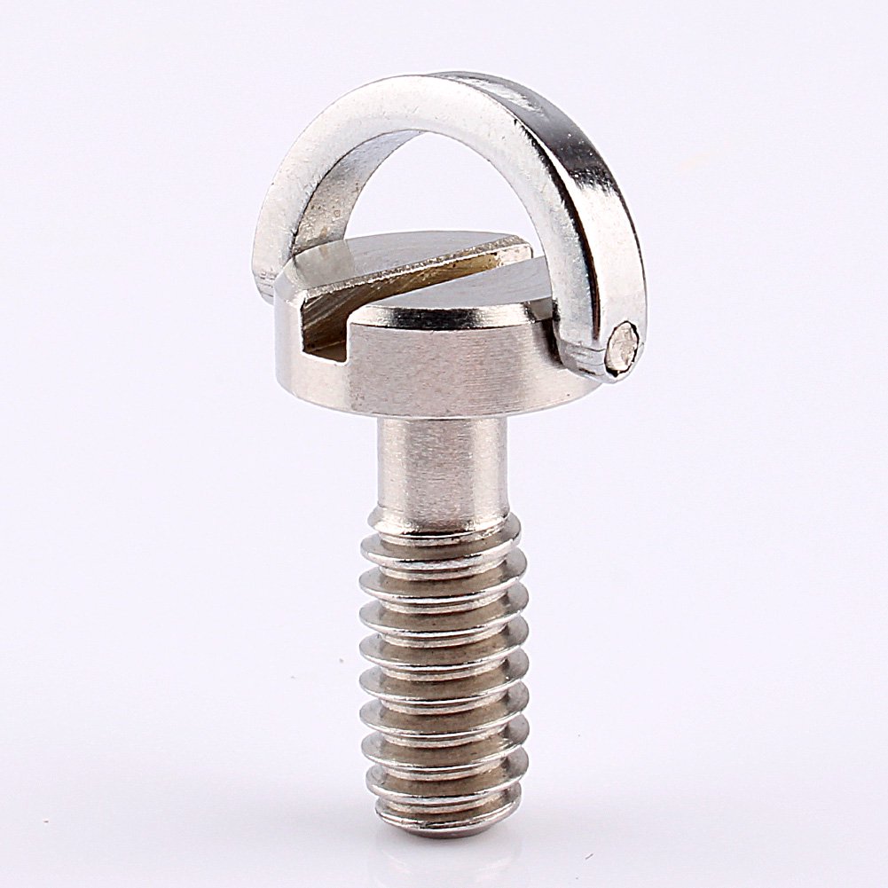 Lot De 5 Vis 1/4" Pour Appareil Photo - Acier Inoxydable, Avec Anneau En D, Pour Trépied, Plaque Rapide, Fixation équipement