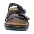 thumbnail image 3 of Clarks Womens Merliah Karli Leather Slip On Strappy Sandals Black 7 Medium (B,M), 3 of 3