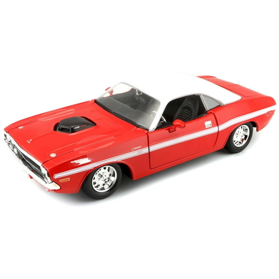 Maisto 1:24 Scale 1970 Dodge Challenger Coupe Red Diecast Model Car