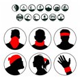 thumbnail image 2 of tamizeot Motorcycle Bandana Scarf Cycling Half Face Mask Riding Dustproof Windproof Headband Headwear No.11, 2 of 4