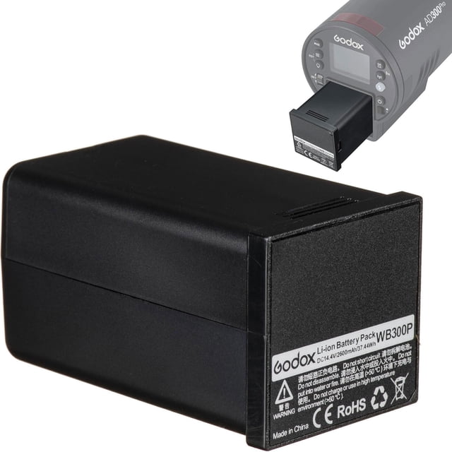 Batería GODOX AD300Pro WB300P, 14,4 V, 2600 mAh/37,44 Wh, iones de litio