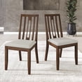 thumbnail image 2 of Castle Place Contemporary Wooden Dining Chair,Set of 2, Brown, 2 of 8