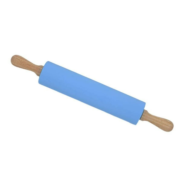 freestylehome Wooden Handle Silicone Rolling Pin NonStick Pastry Dough