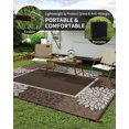 thumbnail image 1 of XNKOLMJ Outdoor Rug Carpet Waterproof Patio Rug 5x8 ft-Portable RV Camping Rug Mat-Non Fading Outdoor Area Rug for Deck Picnic Balcony Backyard Porch Beach Reversible Black &amp; White, 1 of 6