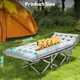 thumbnail image 3 of TBKLEY Folding Camping Cots for Adults, Heavy Duty Folding Bed with Carry Bag for Traveling Camp Office Use 75" x 28", Gold, 3 of 7