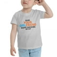 thumbnail image 3 of Dude Your Girlfriend Keeps Checking Me Out Funny Toddler T-Shirts for Boys Girls (Gray, Youth L), 3 of 5