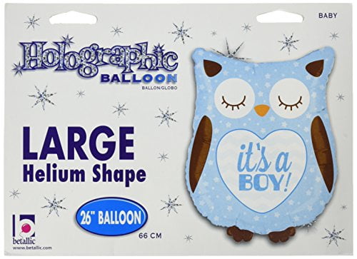 Betallic it's A Boy Baby Owl Shape Balloon, 26', Multicolor