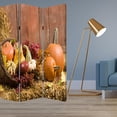thumbnail image 3 of 48 X 72 Multi Color Wood Canvas Harvest  Screen, 3 of 3