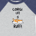 thumbnail image 4 of Inktastic Corgi Life is Rough Boys or Girls Baby Bodysuit, 4 of 5