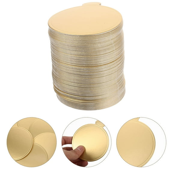 PTOOTP Party Cake Boards Golden Cardboard For Cake Shop Use In New Year Celebrations 200 Sheets