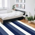 thumbnail image 6 of Stripe Area Rug 4'x6' Navy Blue and White Striped Geometric Washable Area Rugs Non Shedding Floor Carpet Rubber Backing Non-Slip Indoor Mats for Living Room Bedroom Kitchen, 6 of 8