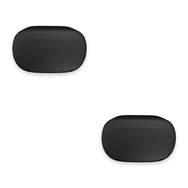 Seitruly Funda de silicona para auriculares VR a prueba de sudor, Protector de auriculares antiarañazos, funda frontal Flexible, suministros de regalos Negro 2piezas