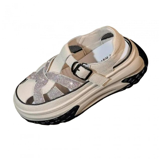 Sandalias de verano para mujer, sandalias antideslizantes, cómodas, de moda, informales, con , sandalias de piel sintética para viajes de