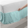 thumbnail image 2 of Stripes Bed Skirt, Vertical Line Pattern in Pastel Colors Abstract Geometric Composition, Elastic Bedskirt Dust Ruffle Wrap Around for Bedding Decor, 4 Sizes, Pale Blue Pale Sea Green, by Ambesonne, 2 of 2