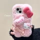 thumbnail image 4 of Sanrio-funda de teléfono de felpa de Hello Kitty, carcasa con lazo 3D de amor lindo para iPhone 15 14 13 12 11 Pro Max Mini XR XS MAX 8 X XS 7 SE Plus, 4 of 4