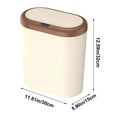 thumbnail image 3 of Touchless Sensor Trash Can | Two Mode Motion & Vibration Sensor | Automatic Lid Silent Closure | 12.5 Liter Plastic Indoor Bin | Beige/Coffee/Gray | Recycling Organizer | Kitchen Living Room Office, 3 of 6