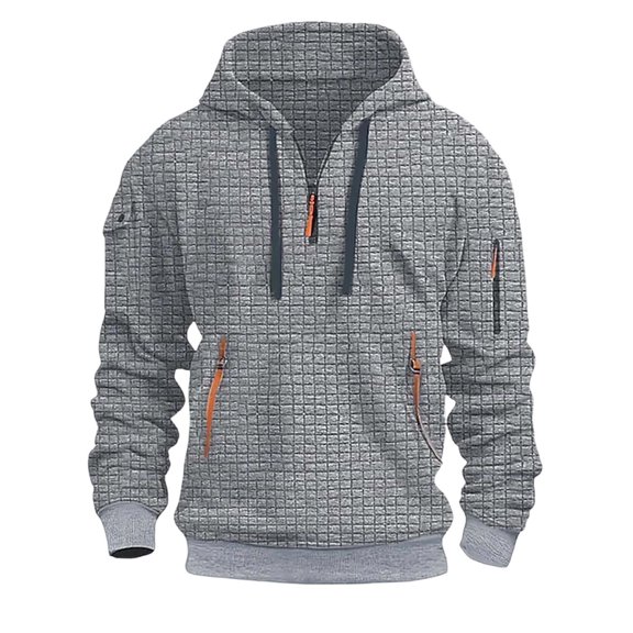 WELOIJEVBE Men's Fashion Hoodies&Sweatshirts Winter Warm Men's Long Sleeved Hoodie Men's Casual Unique Outdoor Design Solid Color Long Sleeved Hoodie Large Size