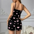 thumbnail image 4 of Women's Pajama Sets Trendy Valentine'S Day Lace Trim Set with Shorts Heart Pattern Sleepwear, 4 of 8