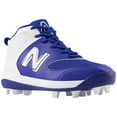 thumbnail image 6 of New Balance Youth 3000V6 Molded Baseball Cleats Royal/White Medium 3.5, 6 of 6