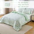 thumbnail image 2 of Floral Printed Queen Comforter Set with Sheets Lightweight Piece Bed in A Bag Comforter Set Vintage Yellow and Grey Flower Pattern Farmhouse Bedding Set, 2 of 8