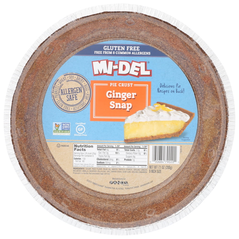 MIDEL GlutenFree Pie Crust, Ginger Snap, 7.1 oz, 12 Count Walmart