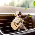 thumbnail image 2 of Ambientador con forma de guitarra y perro para ventilación de coche, decoración 2D para el salpicadero para amantes de los perros, regalo novedoso fácil de colocar para el interior del coche., 2 of 8