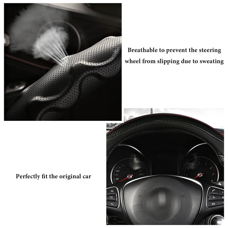 URAQT Steering Wheel Cover, 3 Pack Microfiber Leather Car Steering