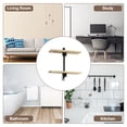 thumbnail image 4 of 2‑Tier Wall Mounted Floating Shelves, Solid Wood Storage Shelves with Black Metal Frame for Bathroom, Kitchen, Living Room, Office, 4 of 6
