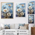 thumbnail image 4 of Designart "Striking Garden Shadows Of Sapphire Poppies" Poppies Floater Framed Wall Decor, 4 of 5