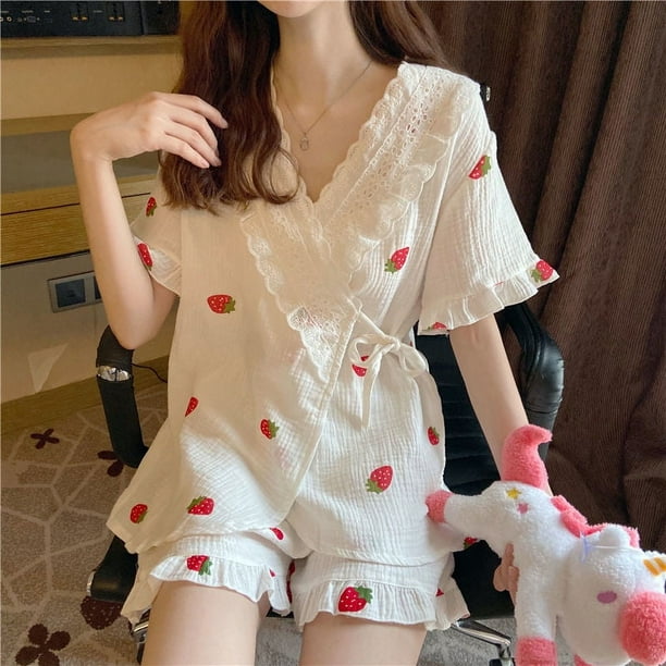 Cherry print pyjamas sale