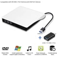 thumbnail image 2 of Portable Ultra-Thin External CD Drives DVD Player USB3.0/USB-C 2 in 1 External DVD Recorder CD-ROM Player for Windows, 2 of 5