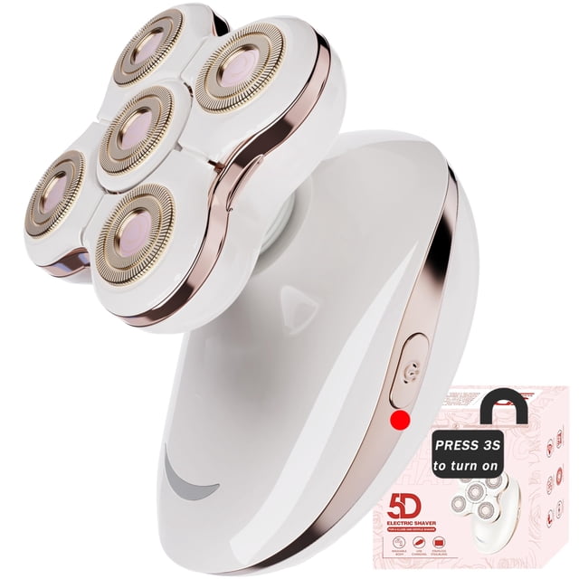 VIMC Maquinillas de afeitar eléctricas, la mejor afeitadora, recortadora recargable con cabezal desmontable para piernas, bikini, cara, pelos de labios, depilación facial inalámbrica en seco y húmedo