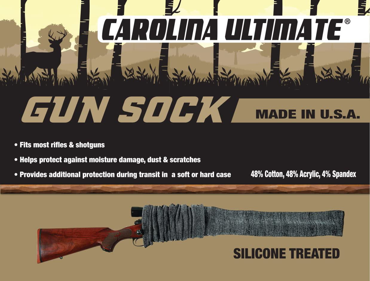 Silicone Treated Long Gun Sock 54" Rifle Shotgun Shooting Oil Air Sleeve ☜A 