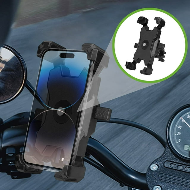 Qaailabf Support de Téléphone pour Vélo Support de Guidon pour Téléphone Intelligent de 3,5-6,8 Pouces Rotation à 360° Absorbant les Chocs Opération à une Main Ajustement Universel pour Vélos Motos Scooters Noir Rouge Jaune
