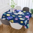 thumbnail image 5 of Easter Egg Flowers Tablecloth Rectangle Colorful Table Cloth Large Square Table Cover for Dining Kitchen Party 60"x60" Decor Gift, 5 of 7