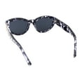 thumbnail image 4 of Retro Classy Thick Plastic Cat Eye Glam Fashion Sunglasses Clear Tortoise - Black, 4 of 4