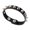 Black leather silver, variant on Alternative Fashion Studded Leather for Teens and Adults Comfort Fit Gothic Jewelry Punk Styles Wristband