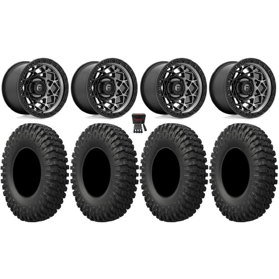Fuel Unit 15" Wheels Gunmetal 35" MotoCrusher Tires Polaris RZR XP 1000 / PRO XP / Ranger XP 900/1000