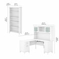 thumbnail image 2 of Somerset 60W L Shaped Desk with Hutch and Bookcase in White - Engineered Wood, 2 of 8