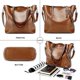 thumbnail image 4 of Bolsos de mujer para mujer Bolsos grandes de piel encerada con aceite Re, Bolso azul cielo, 4 of 5