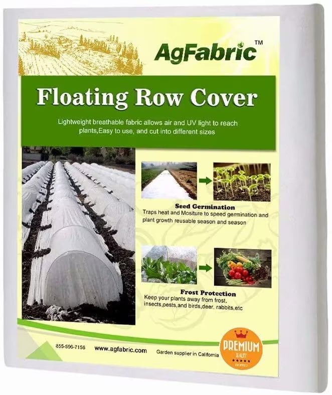 8 ft. x 25 ft. Plant Covers Frost Protection & Plant Blanket Fabric Rectangle Winter rotection for Cold Weather, White