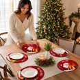thumbnail image 4 of Miwamany 6pc Round Christmas Placemats Set Holiday Printed Table Mats Winter Decor Tabletop Cushion for Kitchen Dining Table Party Decoration, 4 of 7